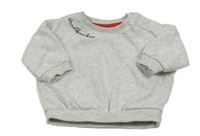 Sivá melírovaná mikina s nápisom Matalan