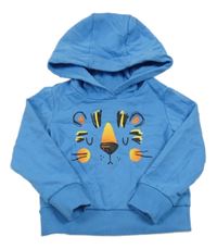 Modrá mikina s tigrom a kapucňou Lily & Dan