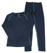 2 set - tmavomodré thermo triko + thermo nohavice crane