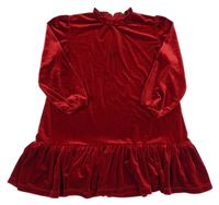 Rubínové sametové šaty St. Bernard