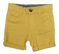Žluté plátěné kraťasy Primark
