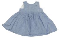 Svetlomodré melírované ľanové šaty H&M