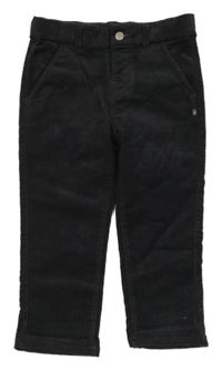 Tmavosivé zamatové skinny nohavice obaibi