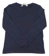 Tmavomodré tričko H&M