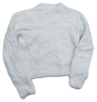 Biely chlpatý sveter H&M