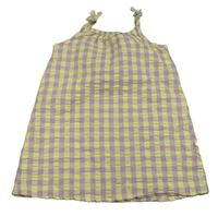 Lila-žlté kockované šaty Nutmeg