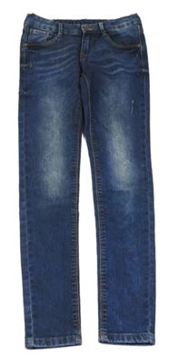 Tmavomodré skinny rifle s kamínky Page one young