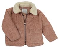 Manšestrová podšitá podzimní bunda s beránkem Primark