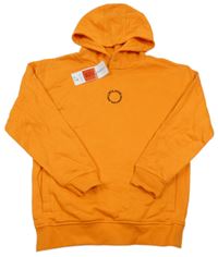 Nové - Neonově oranžová mikina s nápisem a kapucí George