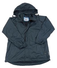 Tmavomodrá šusťáková voděodolná jarní bunda s kapucí Target Dry 