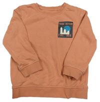 Oranžová mikina s potlačou George