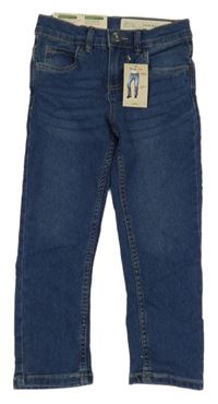 Nové - Modré teplákové slim fit rifle Lupilu