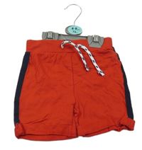 Nové - Červeno-tmavomodré teplákové kraťasy Primark