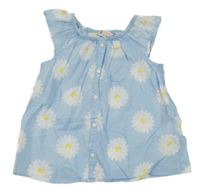 Svetlomodrý kvetovaný top H&M