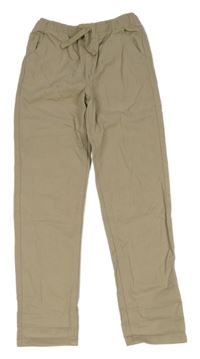 Béžové plátěné jogger kalhoty Denim Co.