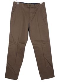 Pánské hnědé plátěné kalhoty s puky M&S vel. 34/33