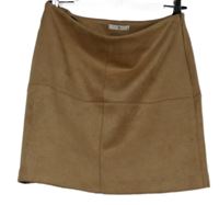 Dámska béžová semišová sukňa TU