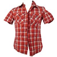 Pánska červená kockovaná košeľa Jack Wolfskin