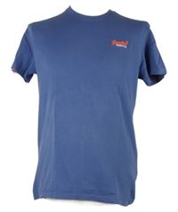 Pánske modré tričko s logom Superdry