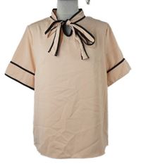 Dámská světlerůžová halenka s vázačkou 