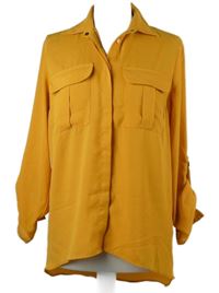 Dámská hořčicová halenka s rolovacími rukávy Atmosphere 