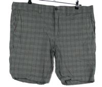 Pánske sivé kockované plátenné kraťasy M&S vel. 40