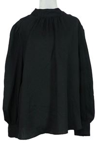 Dámska čierna vzorovaná blúzka H&M