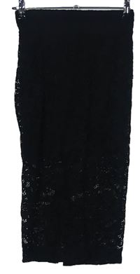Dámska čierna čipková púzdrová sukňa H&M