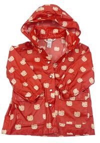 Červená pláštěnková bunda s Hello Kitty a kapucňou zn. H&M