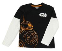 Černo-bílé triko se Star wars 