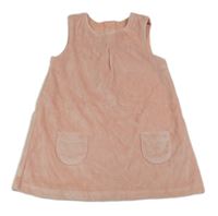 Svetloružové zamatové šaty M&S