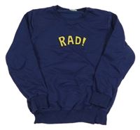 Tmavomodrá mikina s nápisom