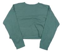 Tmavozelené crop triko New Look