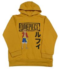 Žlutá mikina s klukem a kapucí Primark