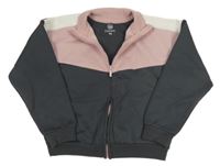 Ružovo-bielo-sivá prepínaci mikina