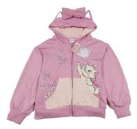 Nové - ružová prepínaci mikina s mačkou a kapucňou Disney