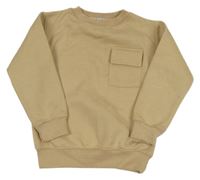 Béžová mikina s vreckom