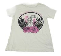 Biele tričko s leopardom Name it