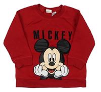 Červená mikina s Mickeym zn. H&M