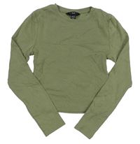 Khaki crop tričko New Look