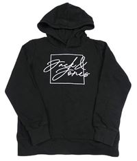Černá mikina s nápisem a kapucí Jack & Jones
