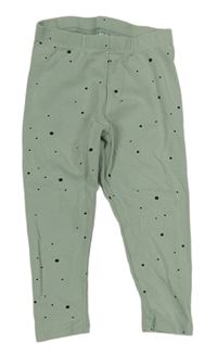 Světlekhaki puntíkaté legíny H&M