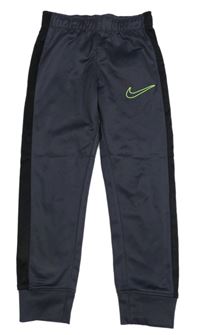 Tmavošedo-čierne športové tepláky Nike