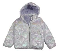 Duhová metalická šusťáková zimní bunda s kapucí H&M