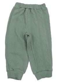 Světlekhaki tepláky s 3D vzorom