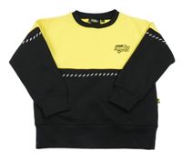 Žlto-čierna mikina s nápisom