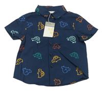 Tmavomodrá košile s auty Primark