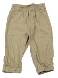 Svetlohnedé plátenné cuff nohavice H&M