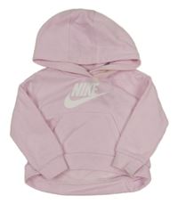Světlerůžová mikina s kapucí Nike
