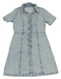 Světlemodré riflové propínací šaty Denim Co.